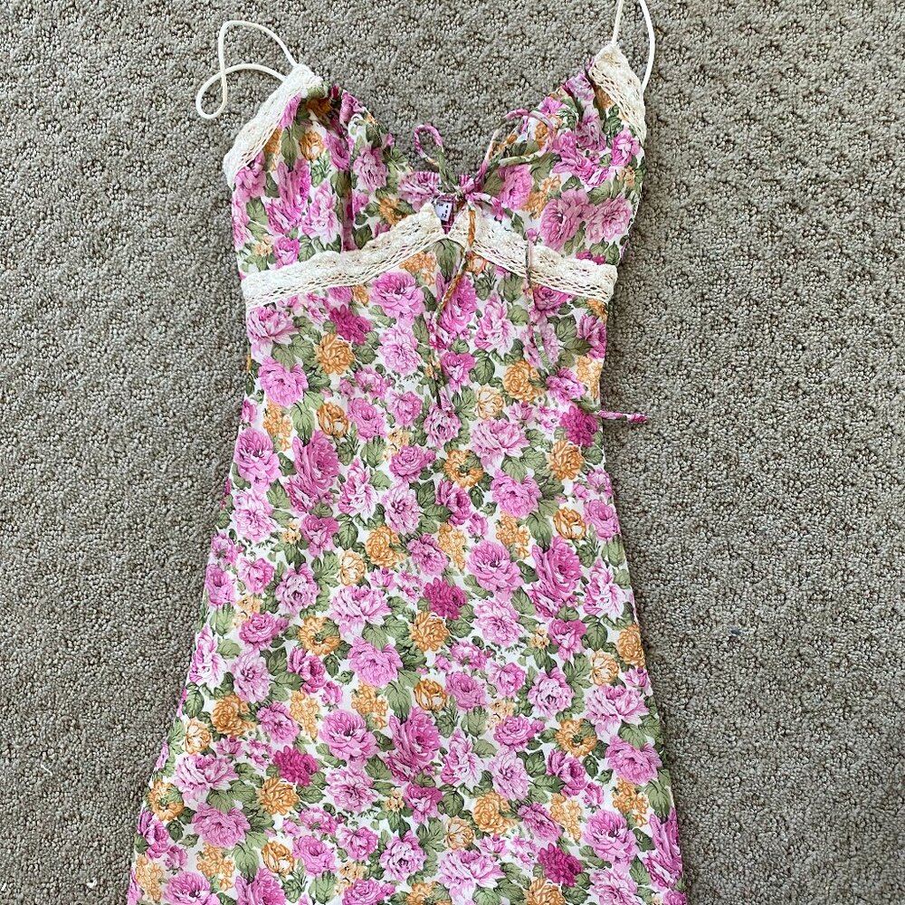Princess Polly EMILEE MINI DRESS PINK FLORAL Size 0
